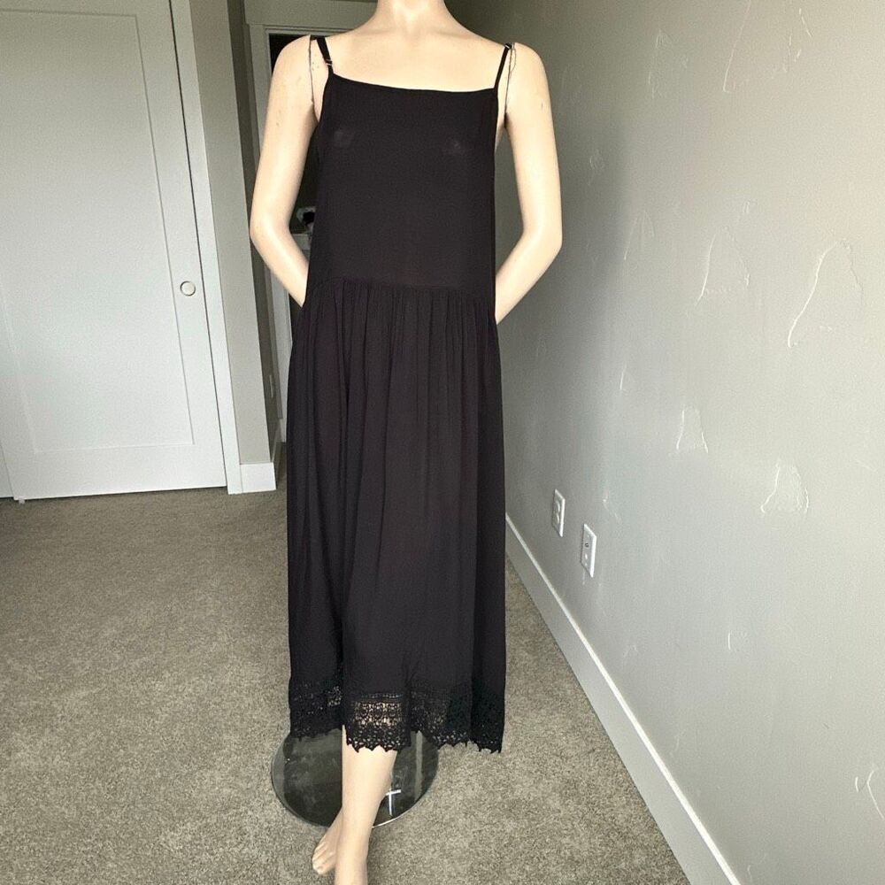 Free People Black Slip Dress